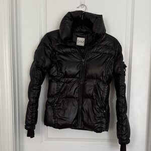SAM. Women's Shiny Black Puffer Jacket